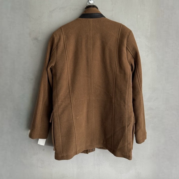 COLE HAAN Wool-Blend Plush Zip Front Car Coat - Picture 3 of 10